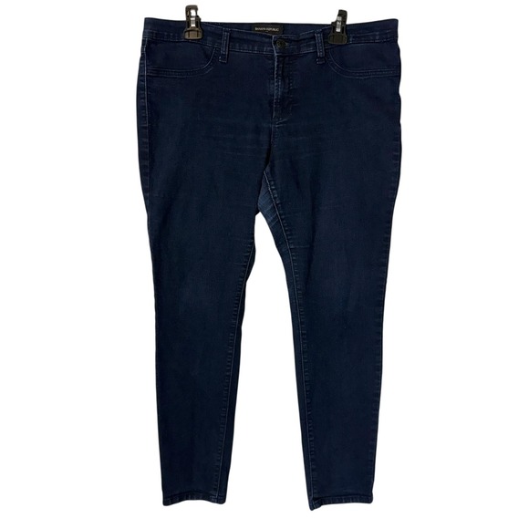 Banana Republic Denim - Banana Republic Jeans Womens 14 Blue Skinny Mid Rise Stretch Dark Wash Denim‎